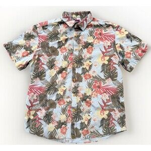 UNTUCKit Shirt Mens Large All Over Floral Print Button Up Short Sleeve Cotton